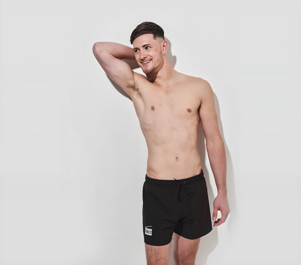 RED/BLACK BOARD-SHORTS