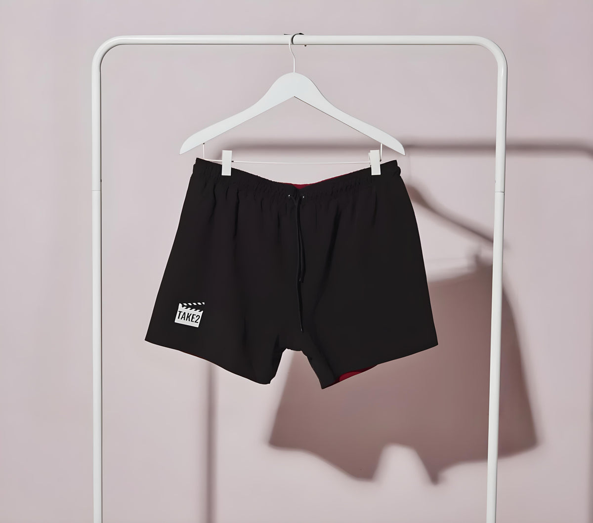 RED/BLACK BOARD-SHORTS